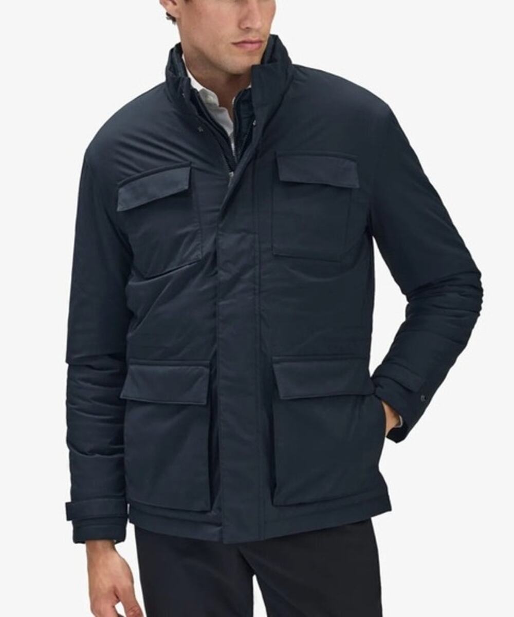 UNTUCKit Men’s Moreto Jacket, Navy Blue, Utility, Field,  Water-Repellent Sz S